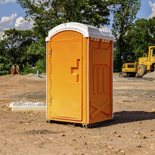 how often are the portable toilets cleaned and serviced during a rental period in Charles City IA